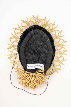 Cappello Fascinator in velluto nero di Isabelle Allard