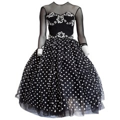 Isabelle ALLARD Paris "New" Couture Plumetis Polka dots Cotton Dress - Unworn