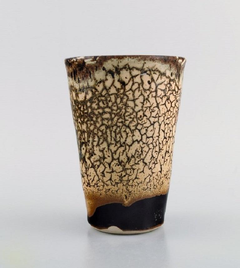 Modern Isabelle Dacourt, France, Unique Vase in Glazed Stoneware, Late 20th C For Sale