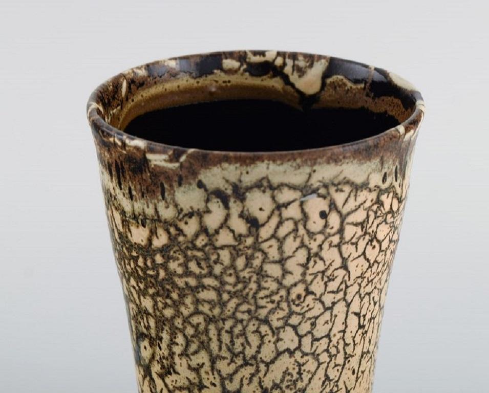 French Isabelle Dacourt, France, Unique Vase in Glazed Stoneware, Late 20th C For Sale