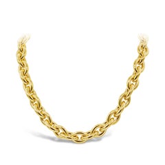 Isabelle Fa Signed 18K Yellow Gold Chain Link Collar Necklace