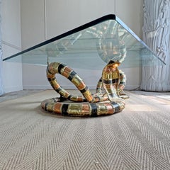 Isabelle Faure Cobra Snake Sculpture Coffee Table With Light