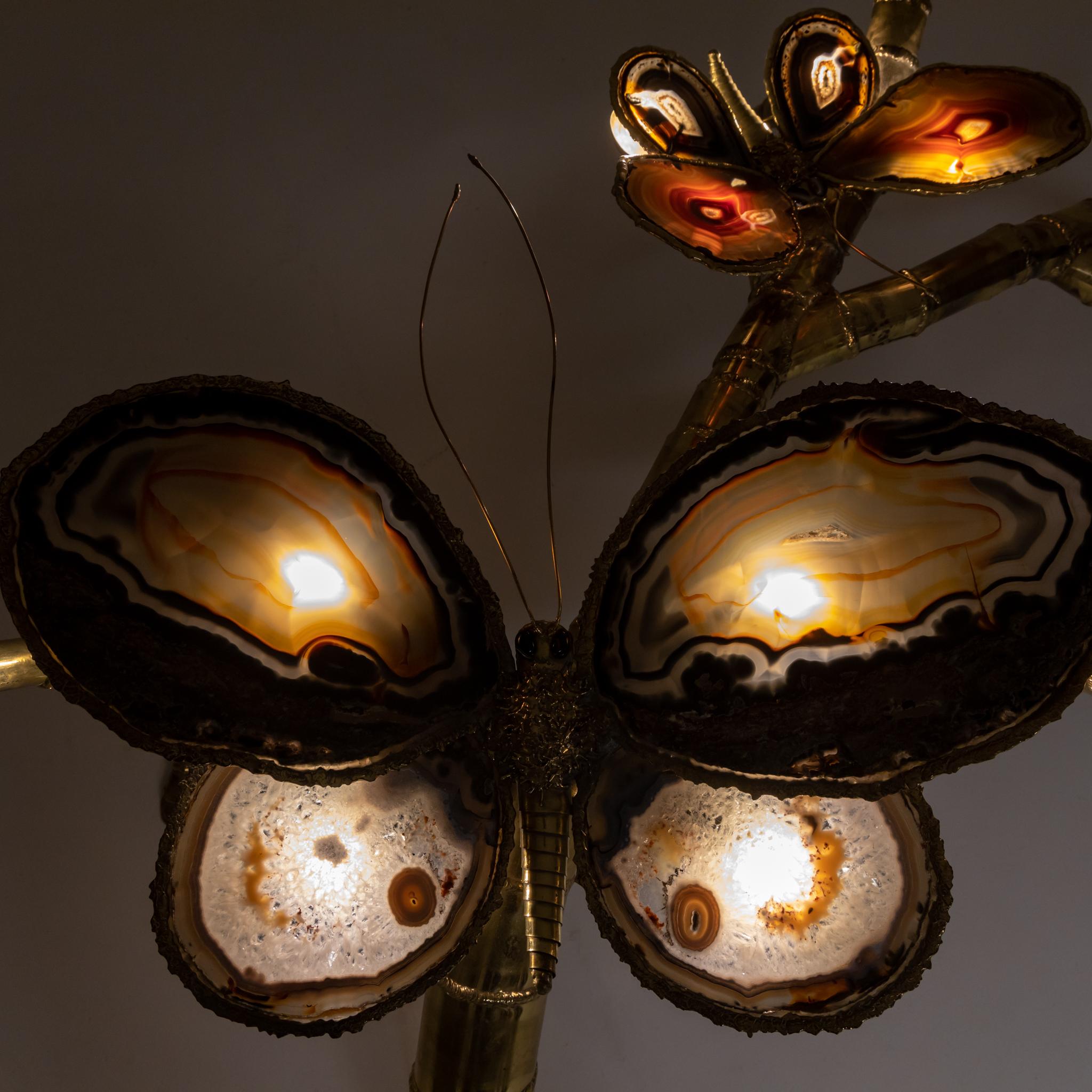 Late 20th Century Isabelle Faure Coffee Table with Butterflies, circa 1980