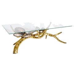 Isabelle Faure Coffee Table with Butterflies, circa 1980