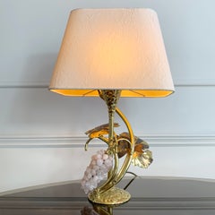 Isabelle Faure Rose Quartz Gold Table Lamp