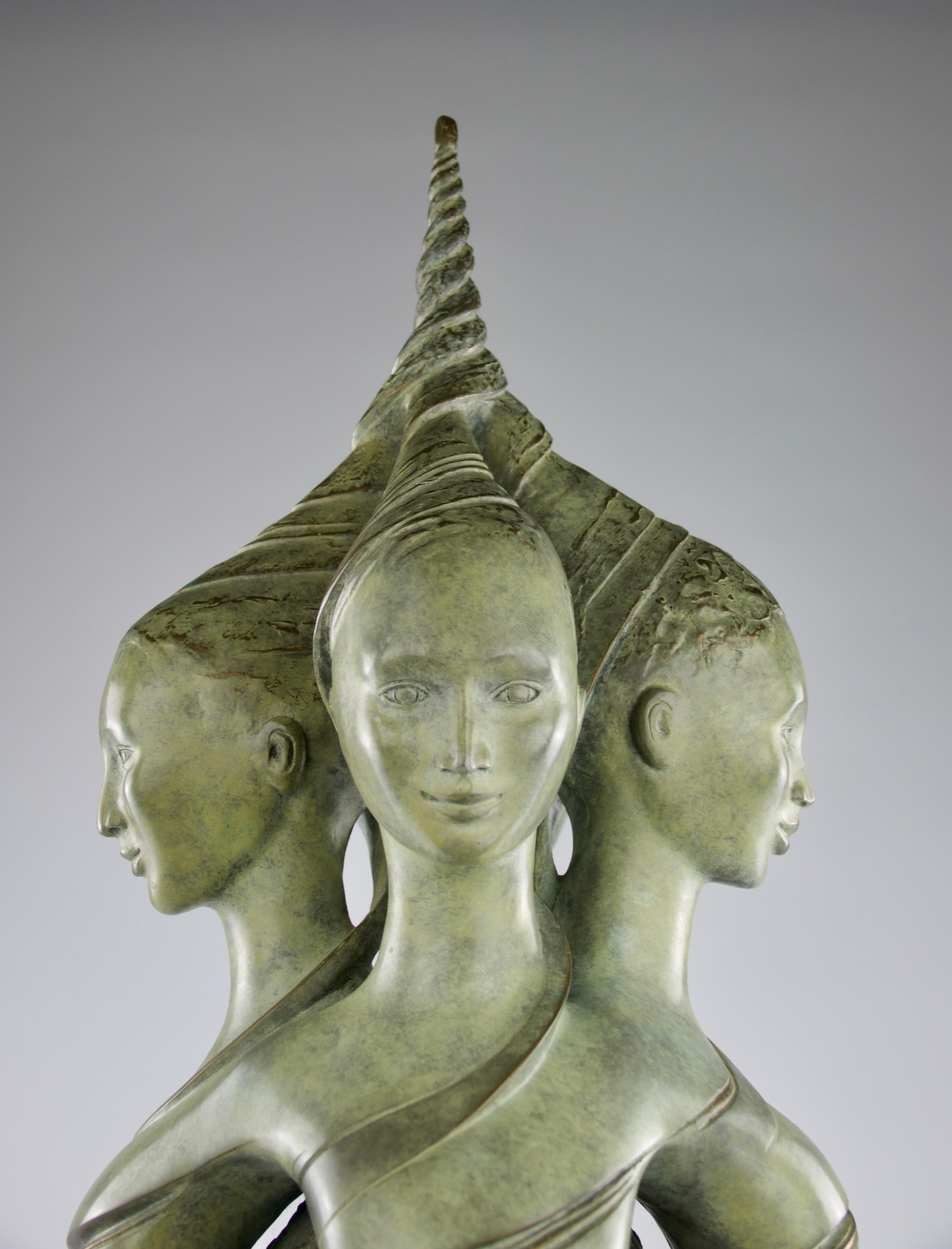 Isabelle Jeandot, „Harmonic Convergence“, figurative Bronzeskulptur im Angebot 5