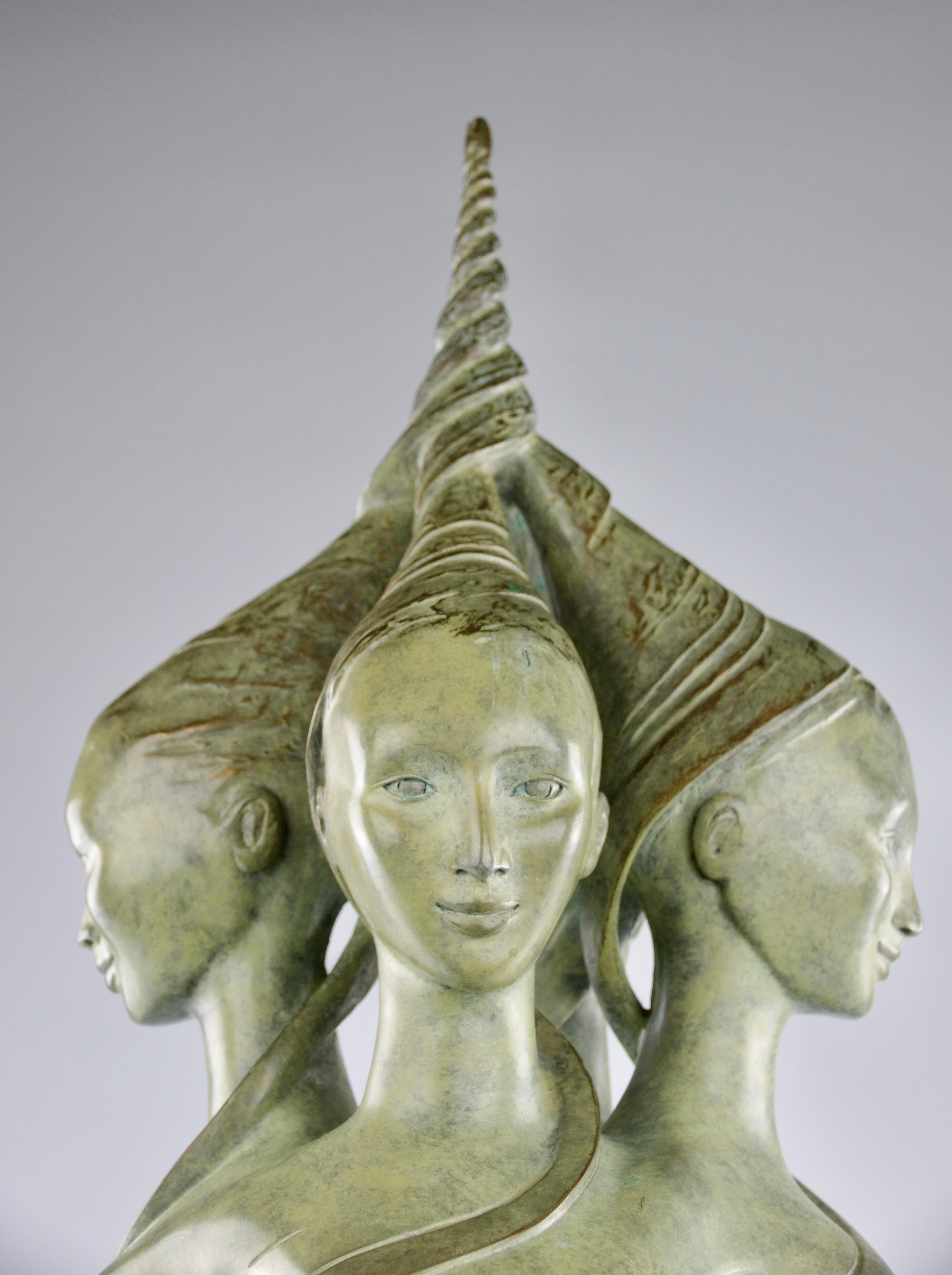 Isabelle Jeandot, „Harmonic Convergence“, figurative Bronzeskulptur im Angebot 11