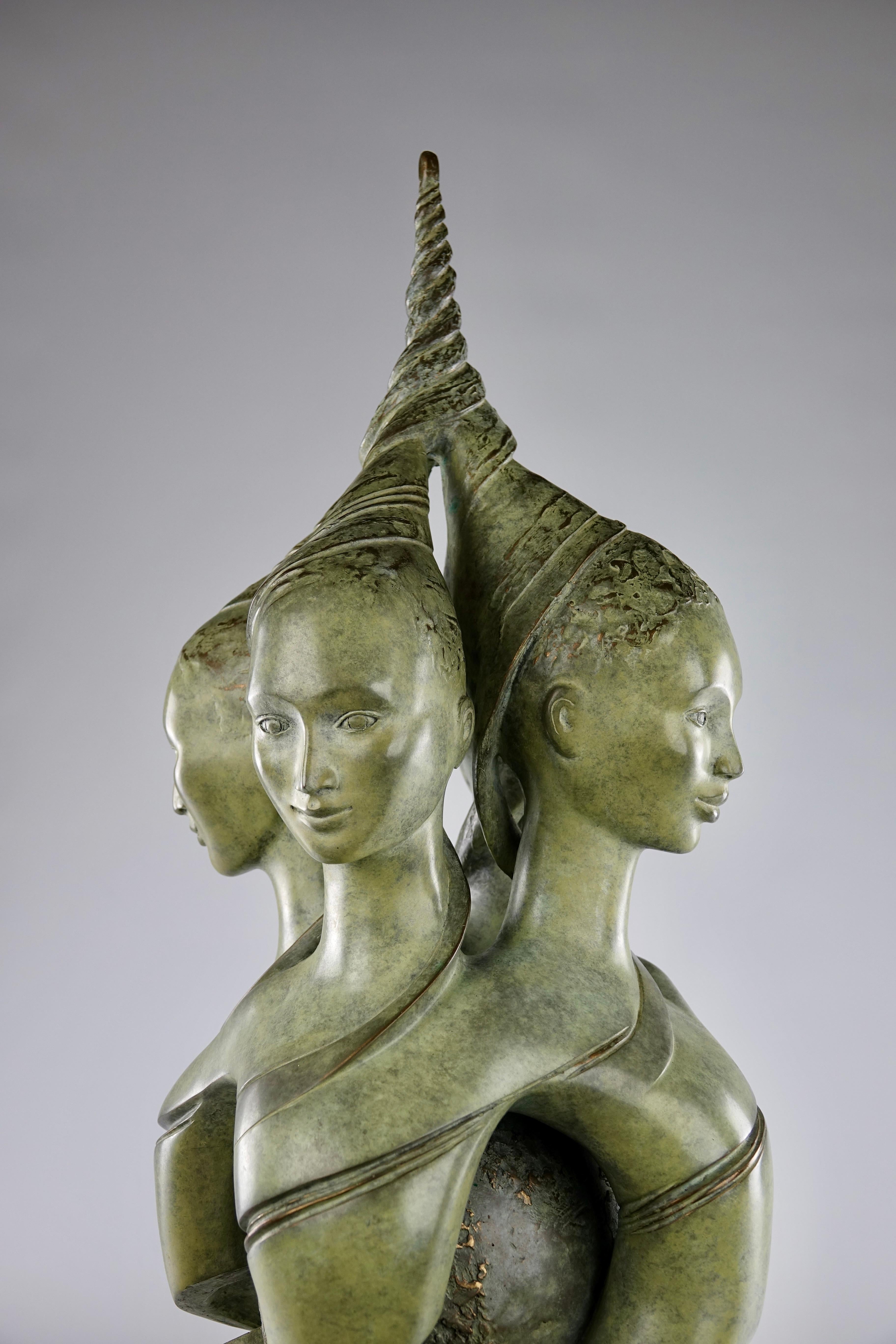 Isabelle Jeandot, „Harmonic Convergence“, figurative Bronzeskulptur (Moderne) im Angebot