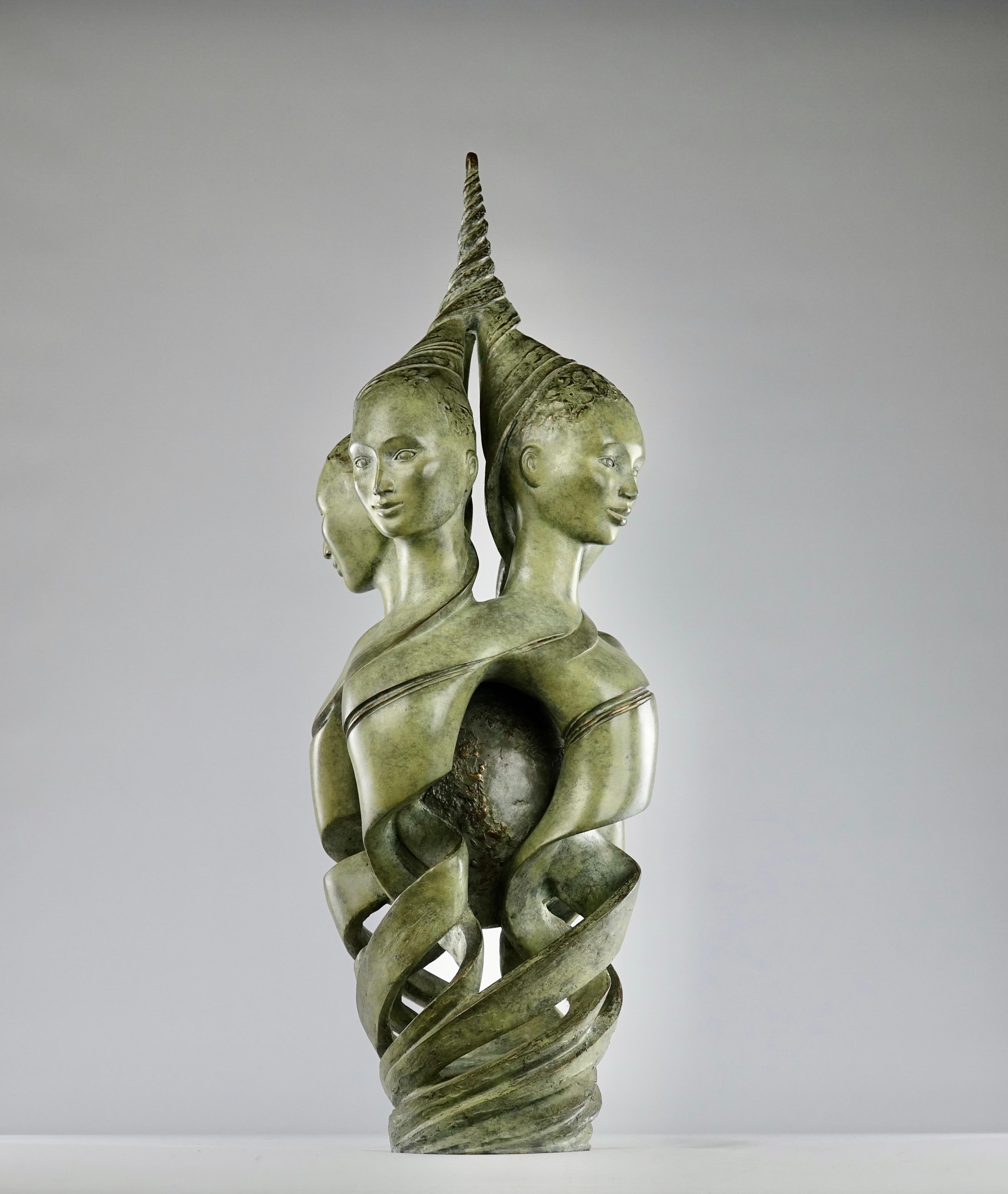 Isabelle Jeandot, „Harmonic Convergence“, figurative Bronzeskulptur (Französisch) im Angebot