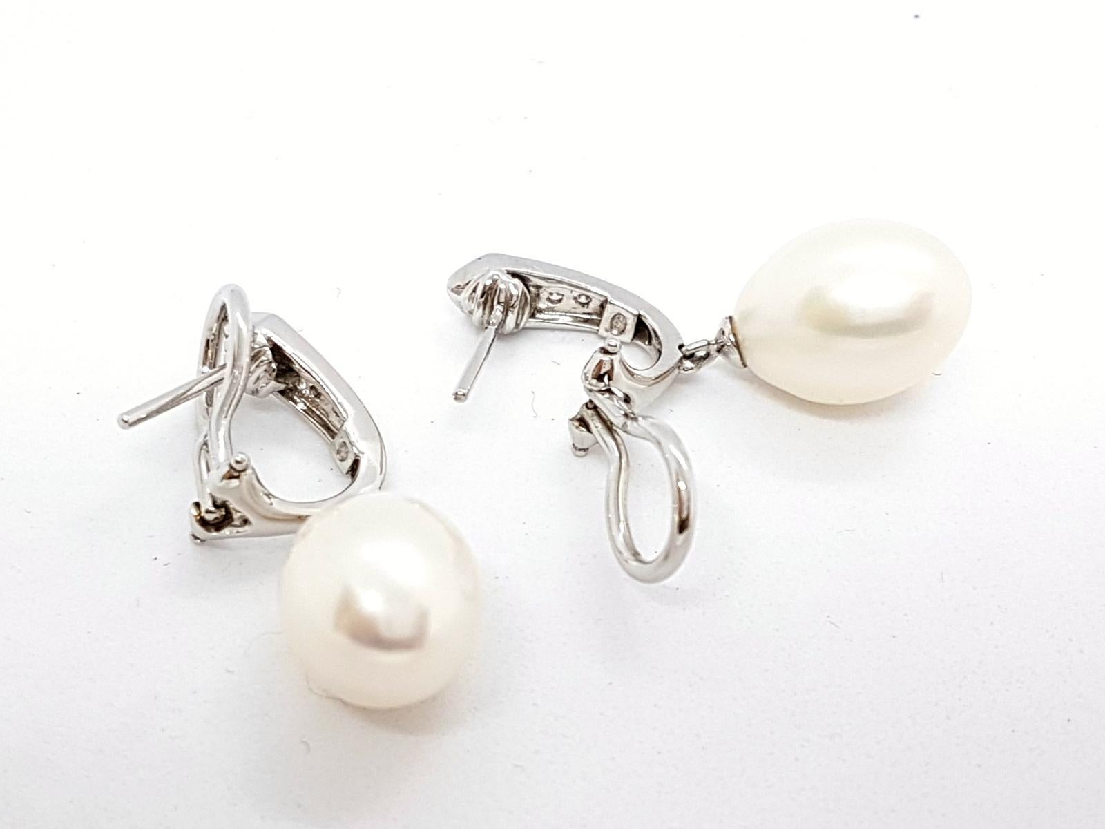 Women's Isabelle Langlois Drop Earrings White Gold Diamond For Sale
