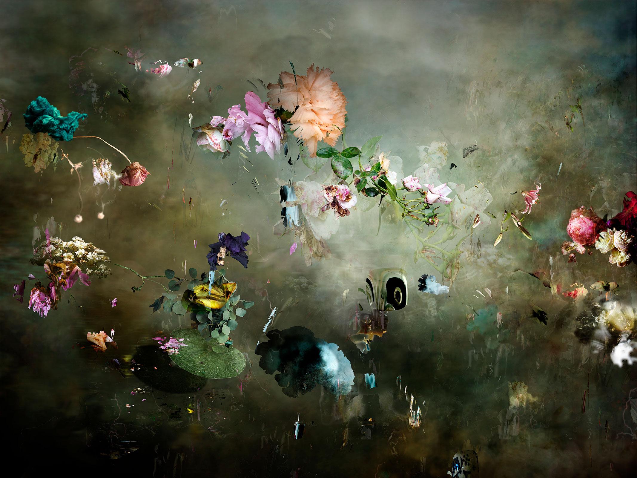 Isabelle Menin Still-Life Photograph – Abstraktes Blumenstillleben von LJ #5, zeitgenössische Landschafts-Farbfotografie