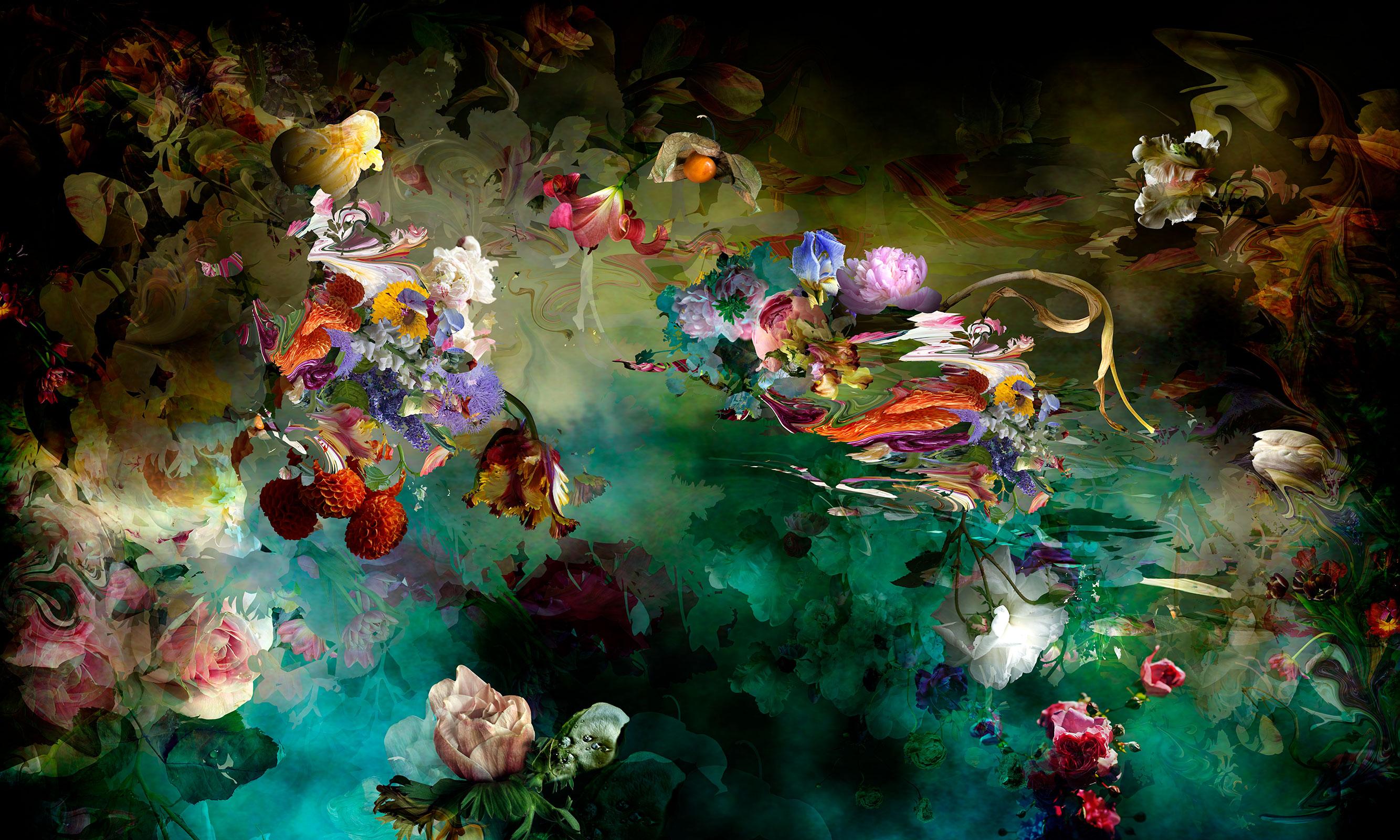 Still-Life Photograph de Isabelle Menin - Avant que #1 - Paisaje floral colorido azul dominante fotografía contemporánea