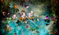 Avant que #4 - Paysage floral coloré bleu dominant photographie contemporaine