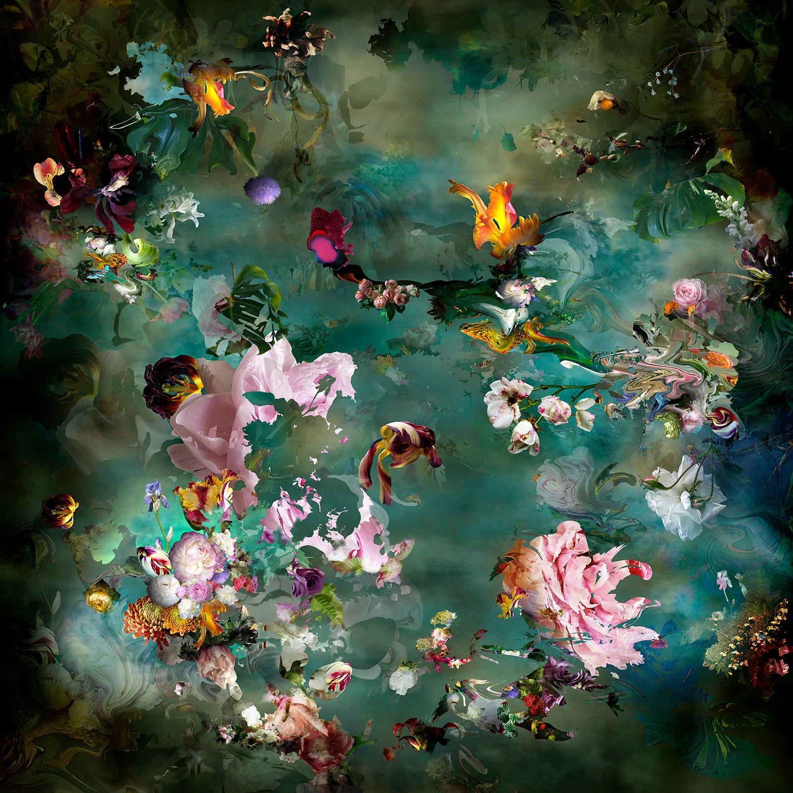 Isabelle Menin Still-Life Photograph - Avant que #5 - Floral landscape colorful blue dominant contemporary photograph