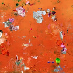 Changement d'humeur 2- Paysage floral couleur orange photo abstraite contemporaine