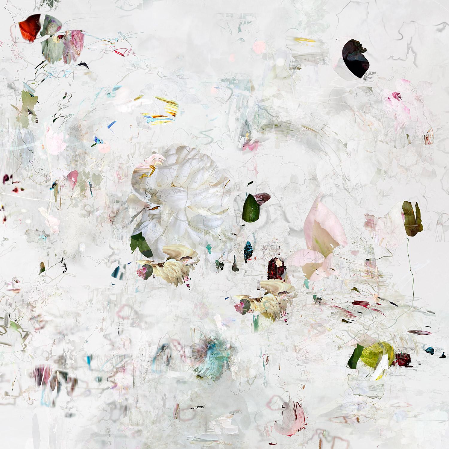 Still-Life Photograph di Isabelle Menin - Eugene 1 - Paesaggio floreale bianco dominante foto astratta contemporanea a colori