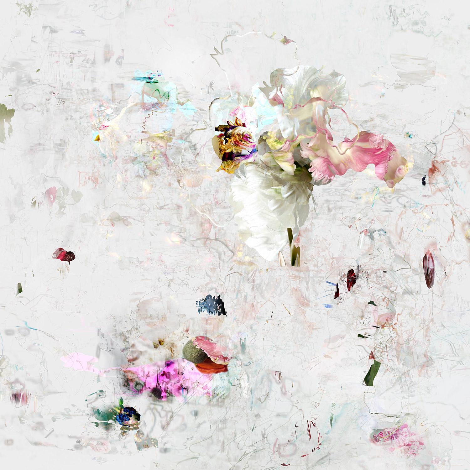 Still-Life Photograph di Isabelle Menin - Eugene 3- Paesaggio floreale bianco dominante foto astratta contemporanea a colori