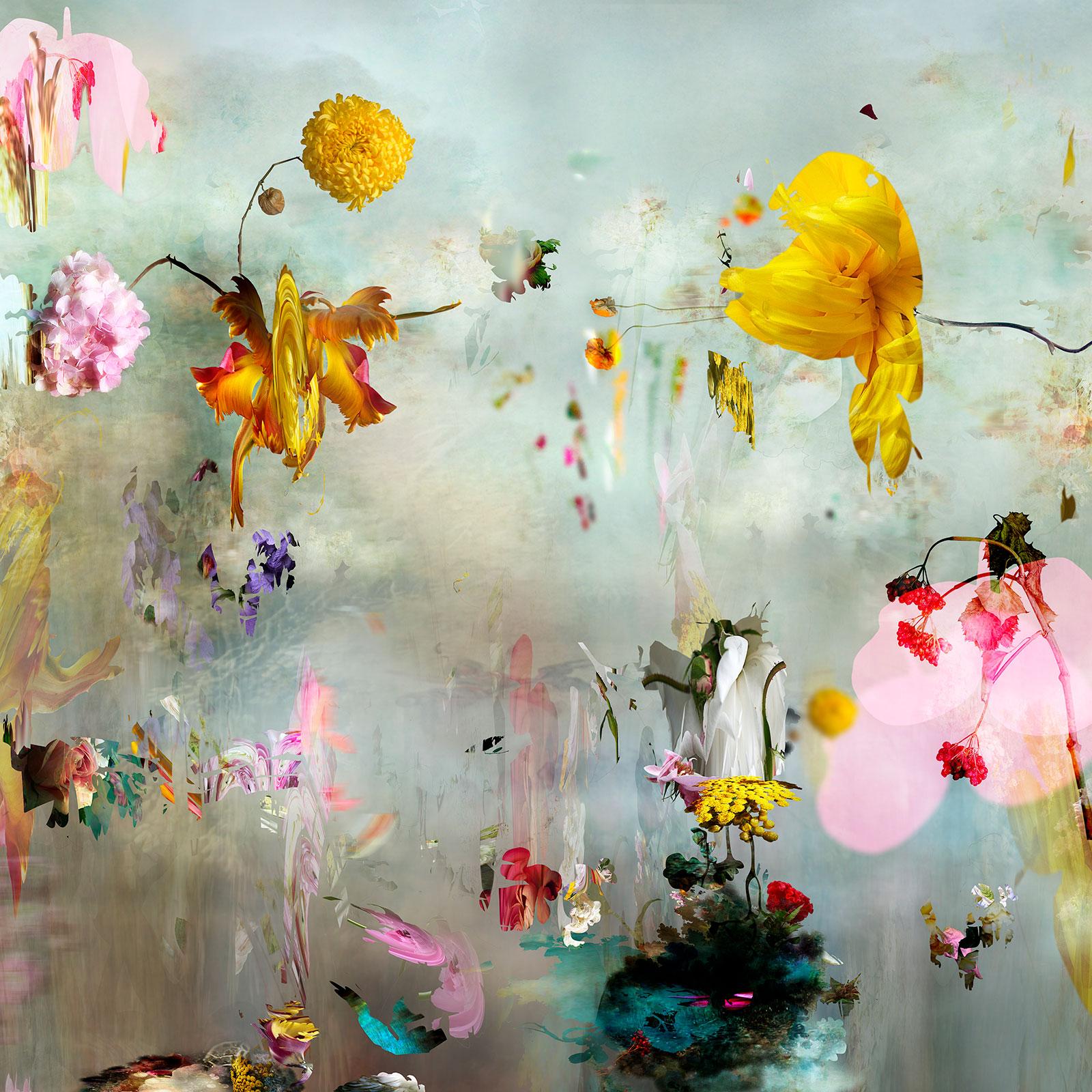 Isabelle Menin Abstract Photograph - New Rome #1- Floral landscape soft pastel color contemporary photograph