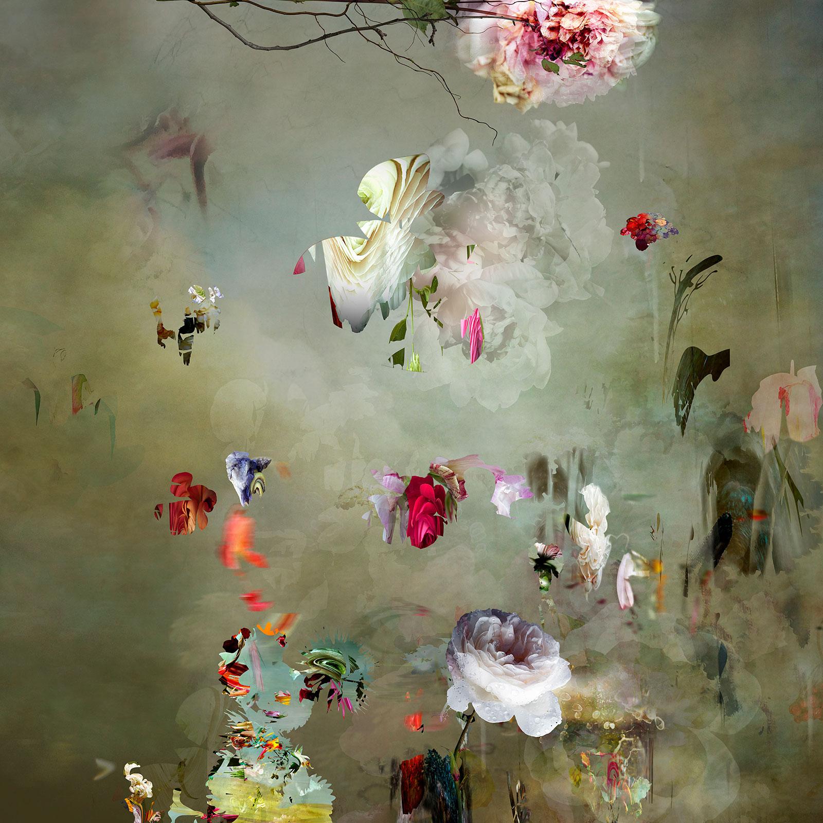 Isabelle Menin Abstract Photograph – New Rom #11- Florale Landschaft, weiche Pastellfarbe, abstrakte zeitgenössische Fotografie, New Rom