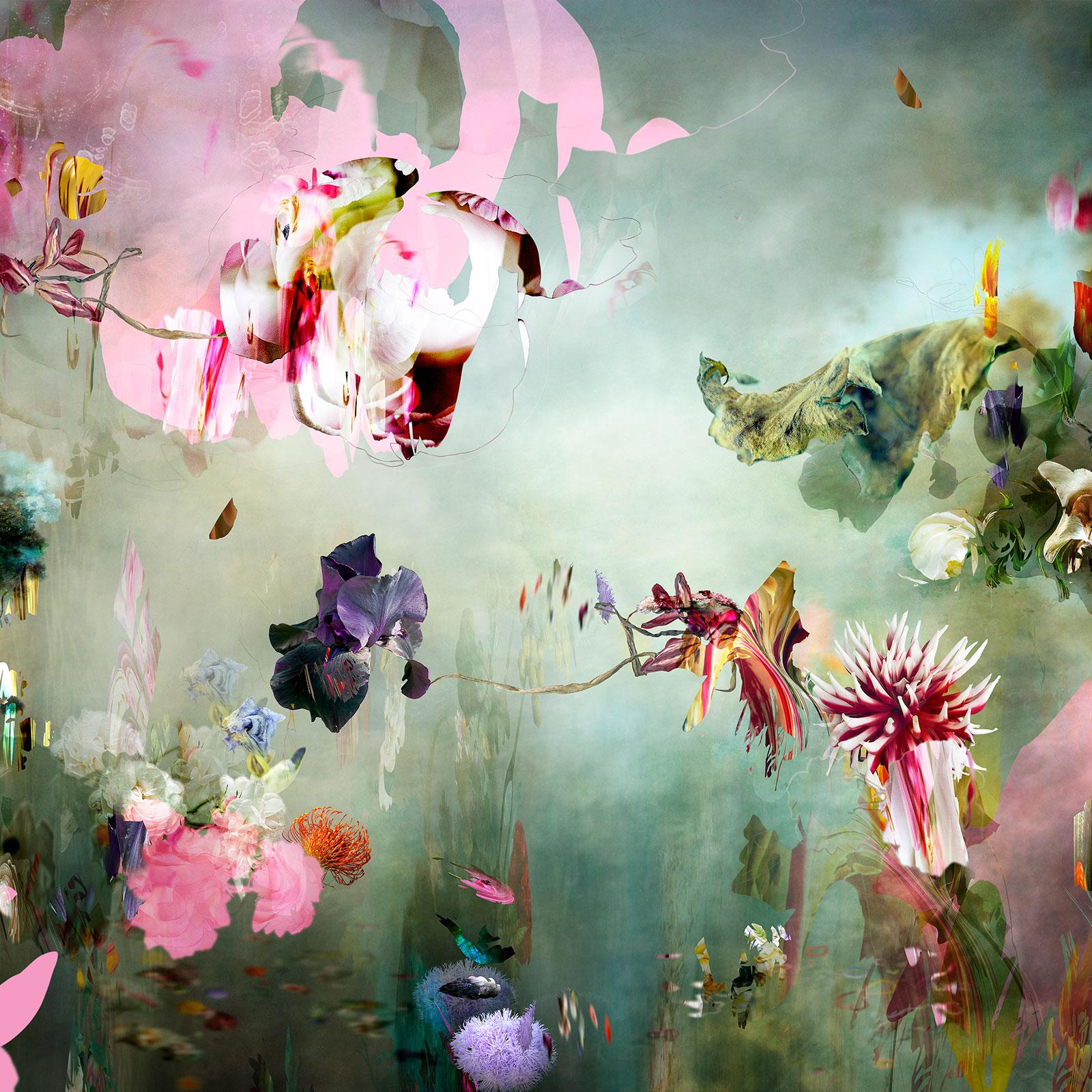 Still-Life Photograph Isabelle Menin - Nouvelle Rome #2 - Photographie contemporaine de paysage floral aux couleurs pastel douces