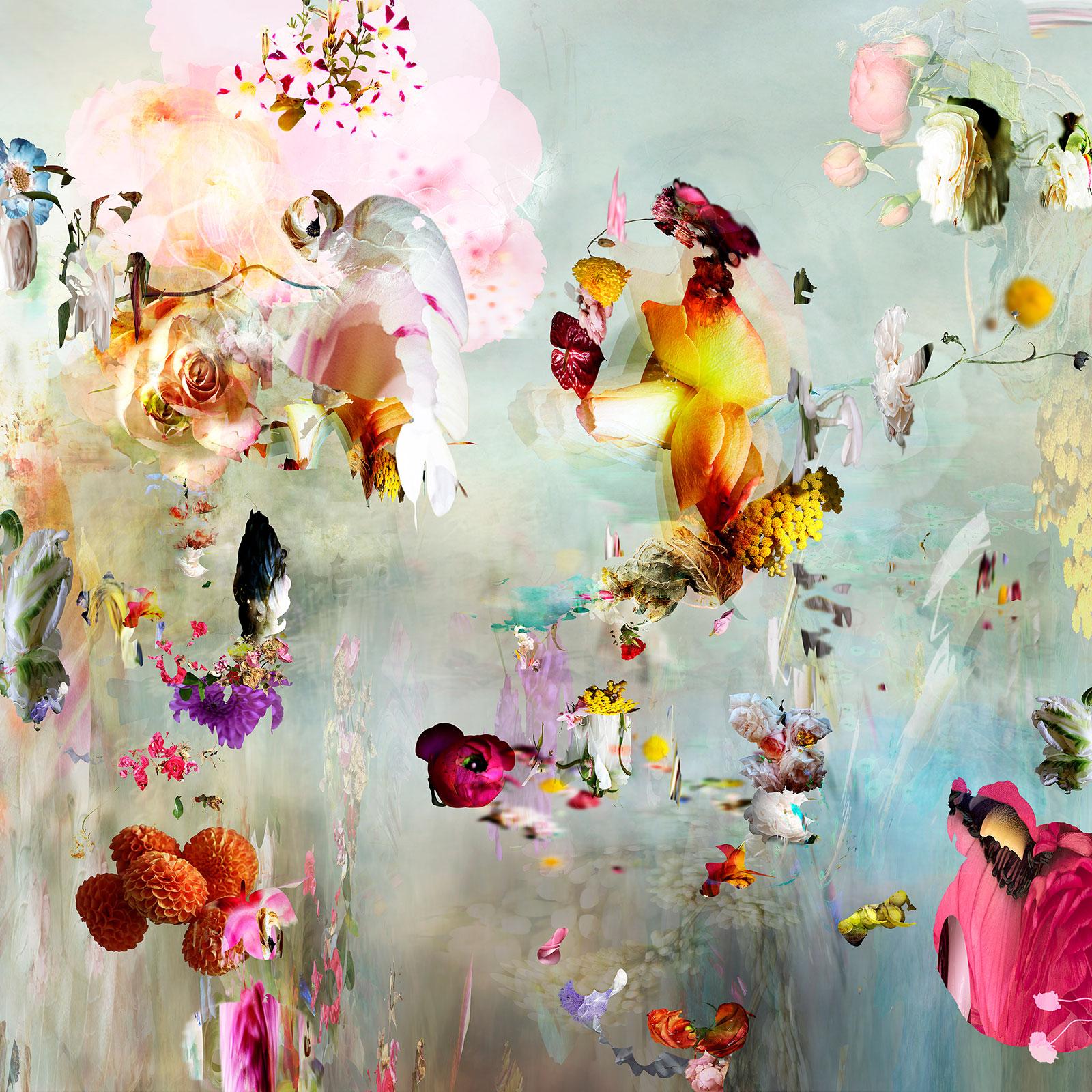 Still-Life Photograph Isabelle Menin - Nouvelle Rome n° 5 - Photographie contemporaine de paysage floral aux couleurs pastel douces