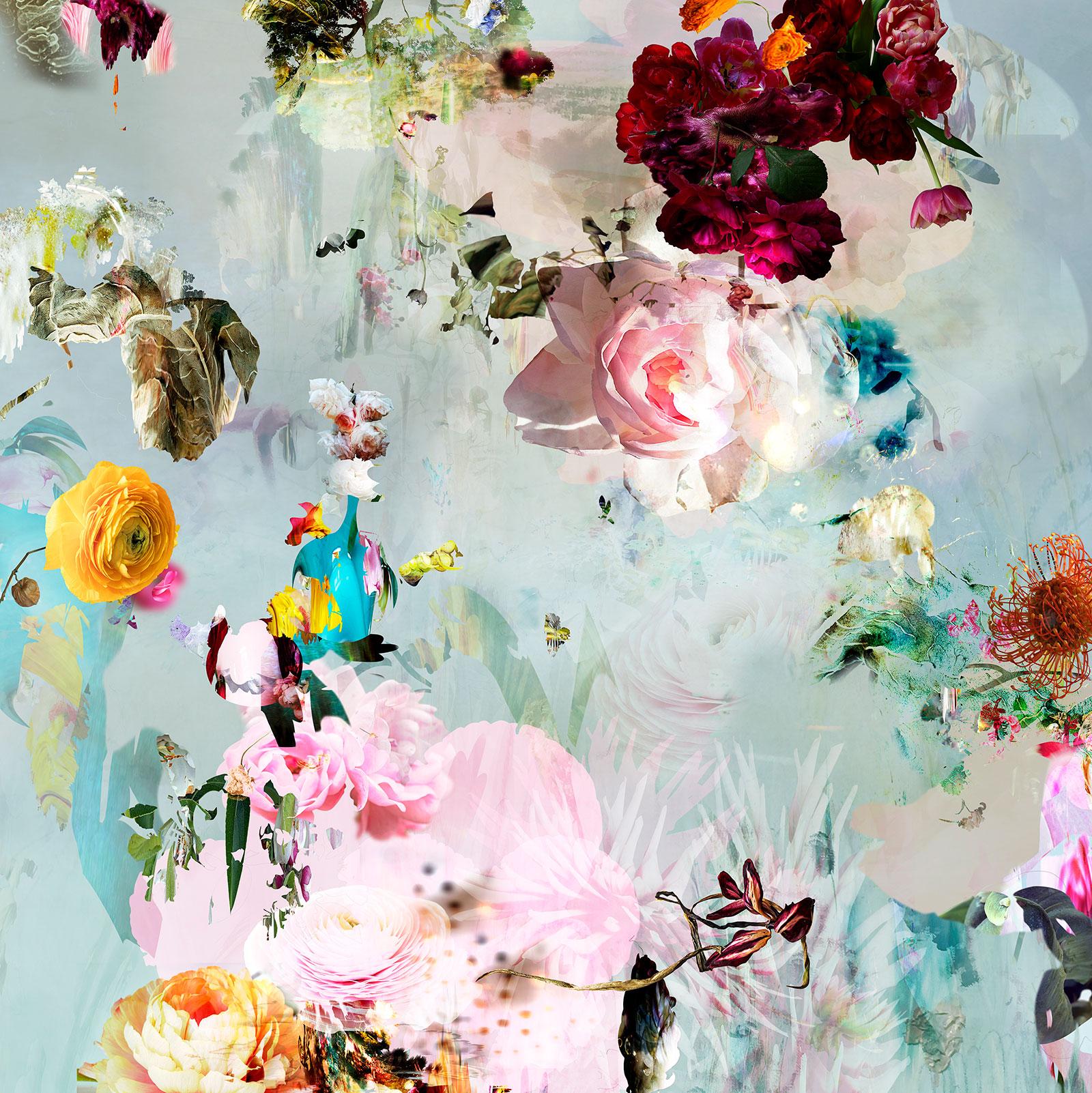 Still-Life Photograph Isabelle Menin - New Rome #9- Paysage floral couleur pastel douce photographie contemporaine