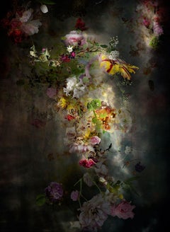 Solstice #7 - Photographie contemporaine de paysage abstrait et foncé à fleurs verticales