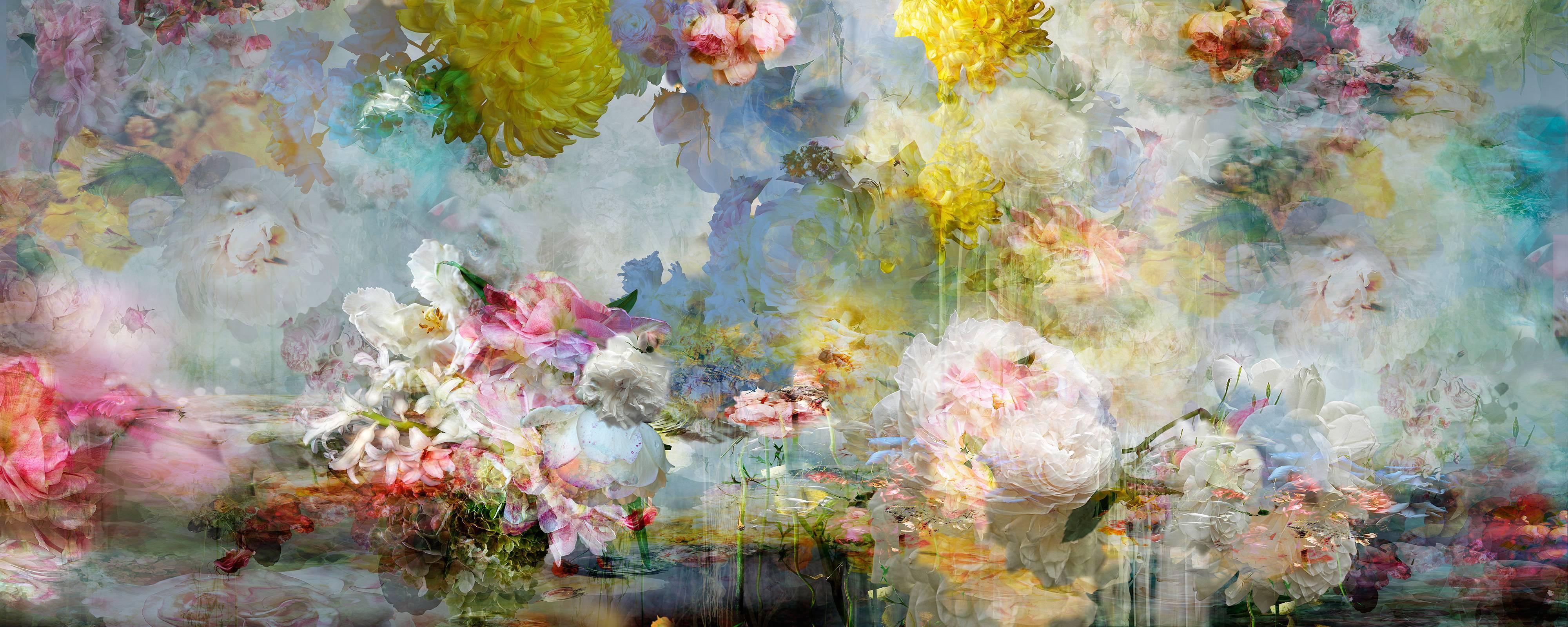 Isabelle Menin Still-Life Photograph – Song for dead heroes #7 - Florales Stillleben Landschaft Komposition Pastellfarbe