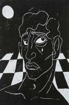 Isabelle Mulvany - Contemporary Woodcut, Moonlit Melancholy