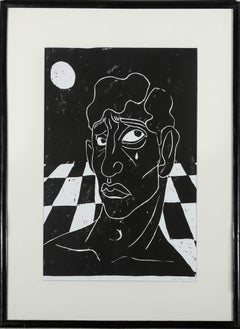 Isabelle Mulvany - Contemporary Woodcut, Moonlit Melancholy