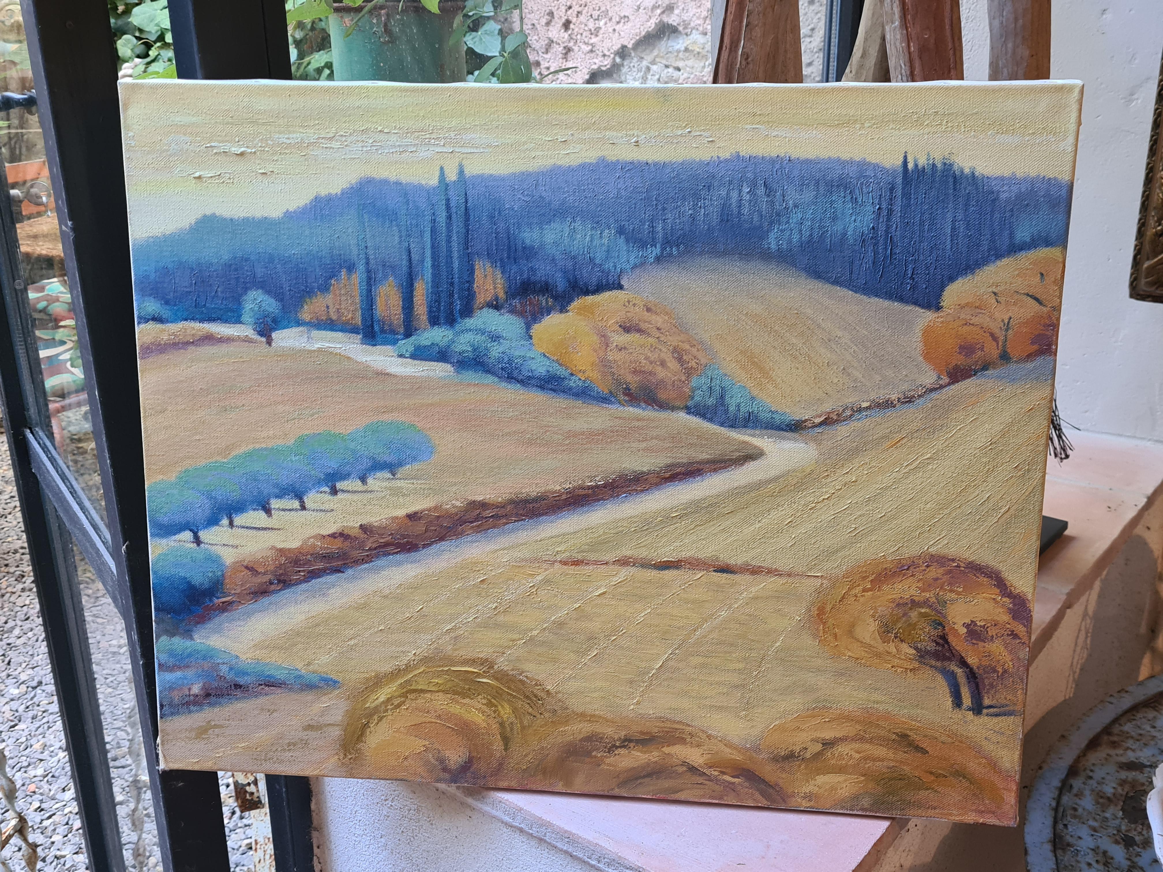 Colourful French Fauvist Landscape, Golden Wheatfields For Sale 2