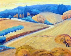 Colourful French Fauvist Landscape, Golden Wheatfields