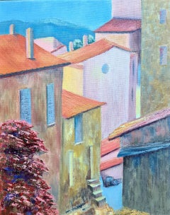 Colourful Modern French Landscape, The Roofs of St Tropez