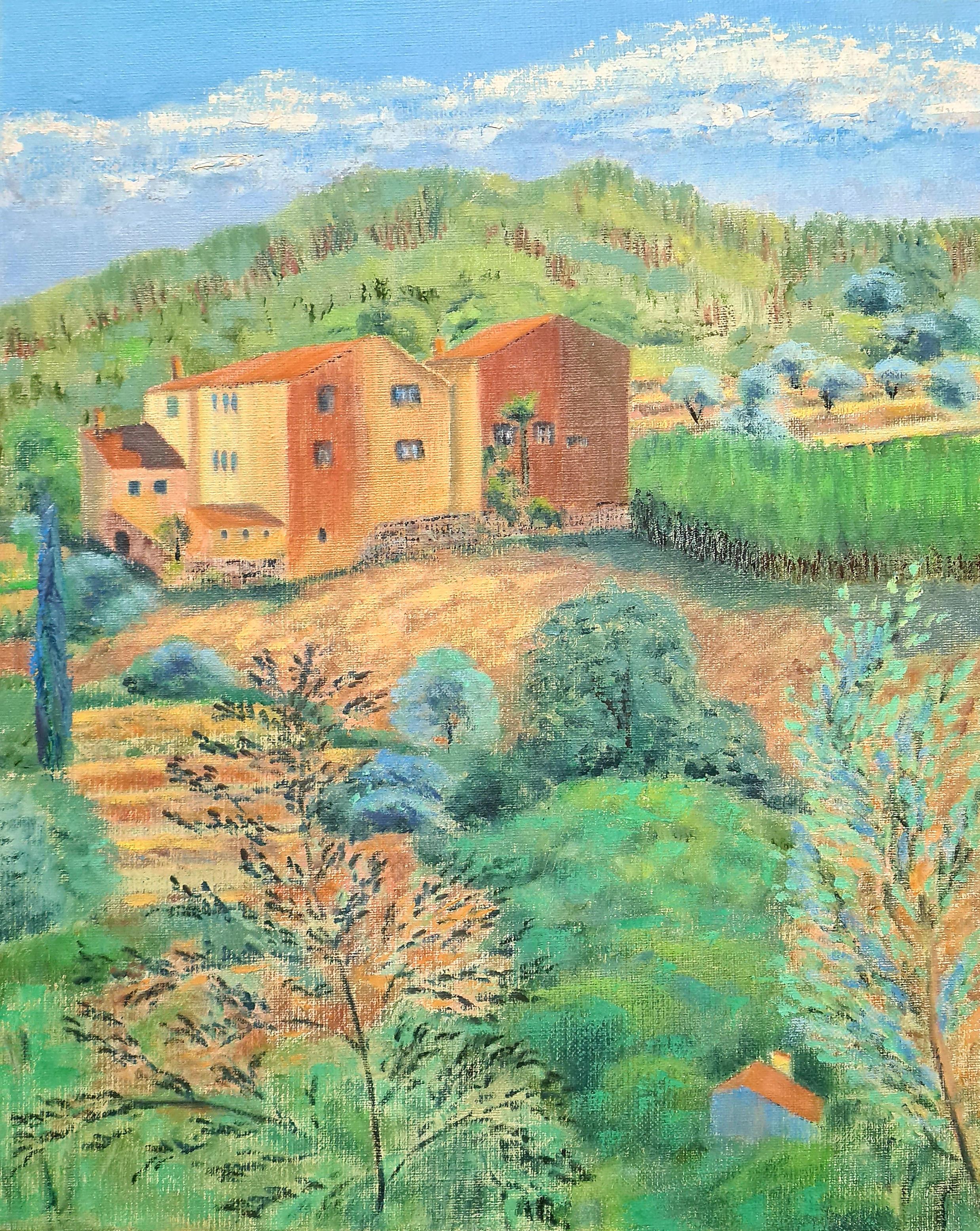 Snow Capped Mountains, French Rural Landscape