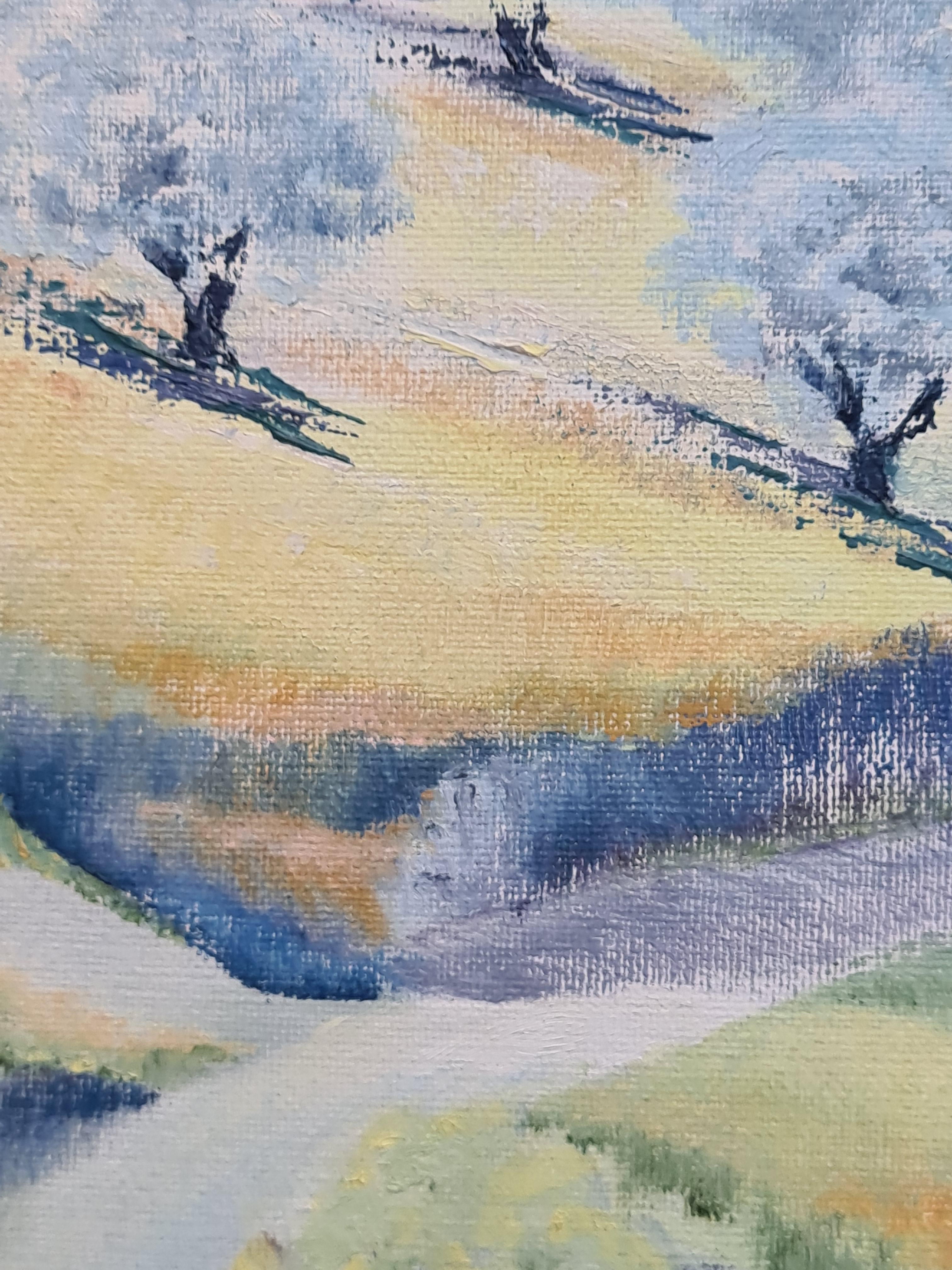 The Olive Trees, Colourful French Landscape For Sale 2