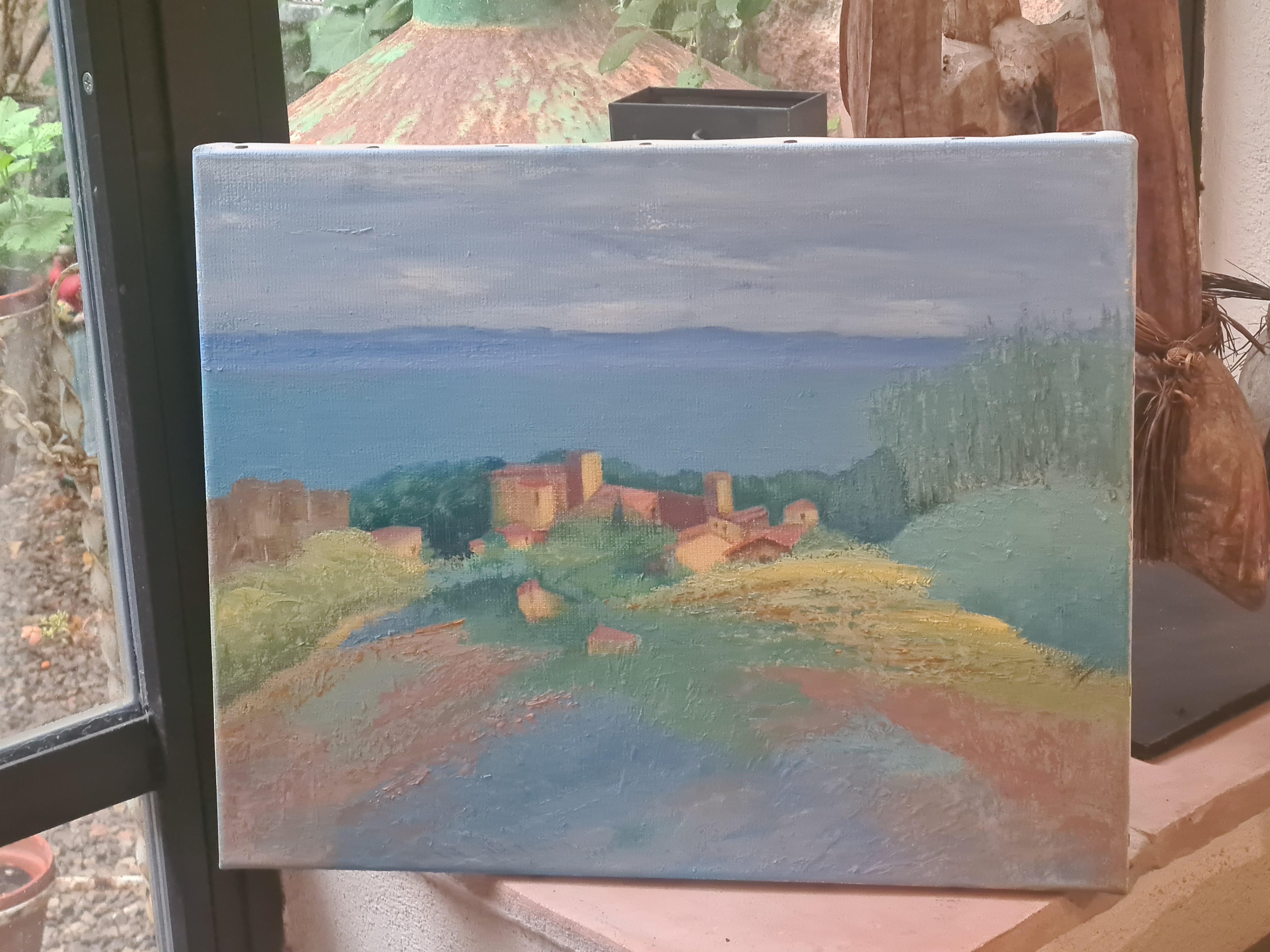 Vue sur la mer, paysage coloré du sud de la France en vente 3