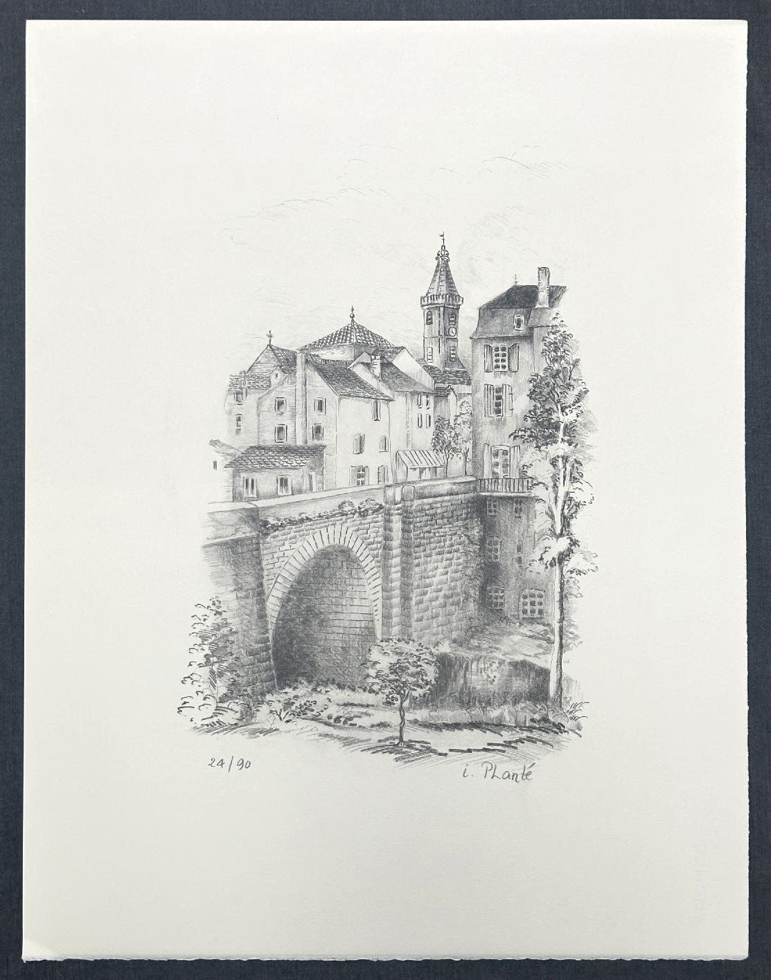 1998 Signed Limited Edition Lithograph Le Pont Alexandre III - Print by Isabelle Planté