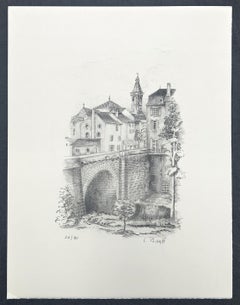 1998 Signierte Lithographie Le Pont Alexandre III, limitierte Auflage