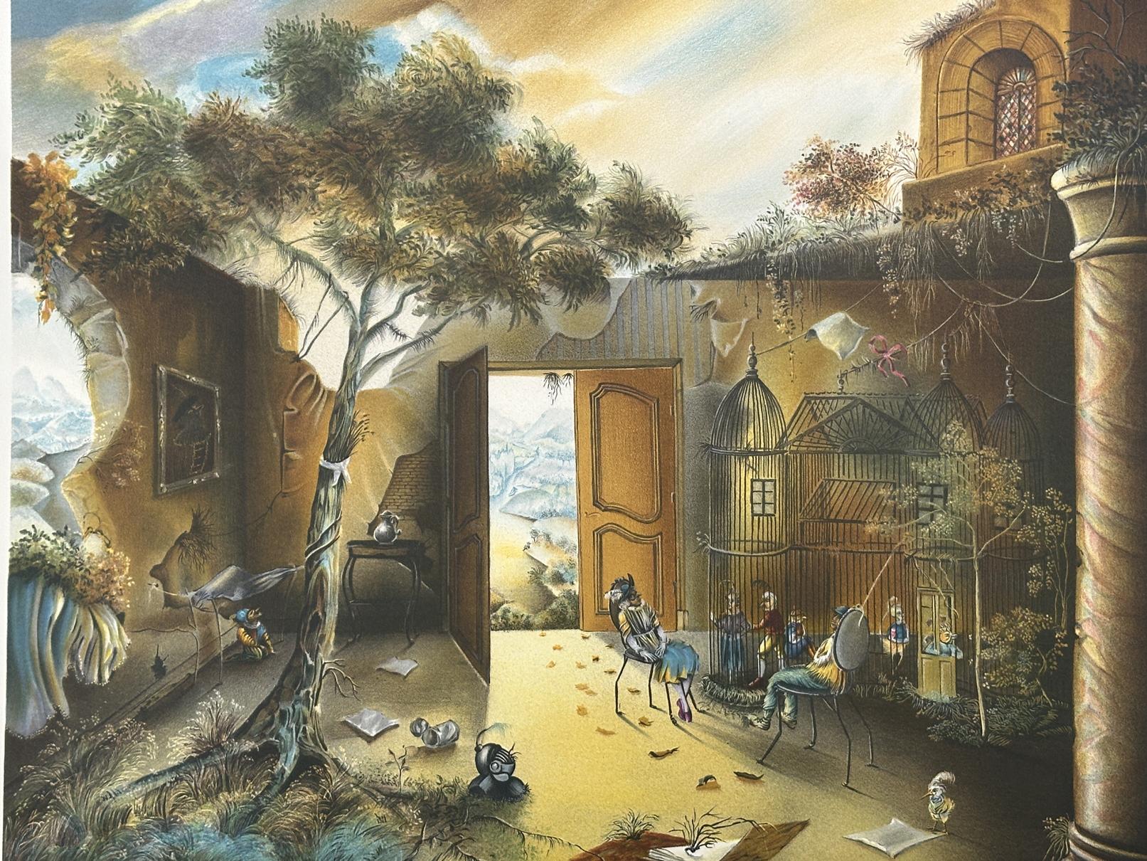 Le Cirque Magique 1998 Litografía firmada de edición limitada - Print Surrealista de Isabelle Planté