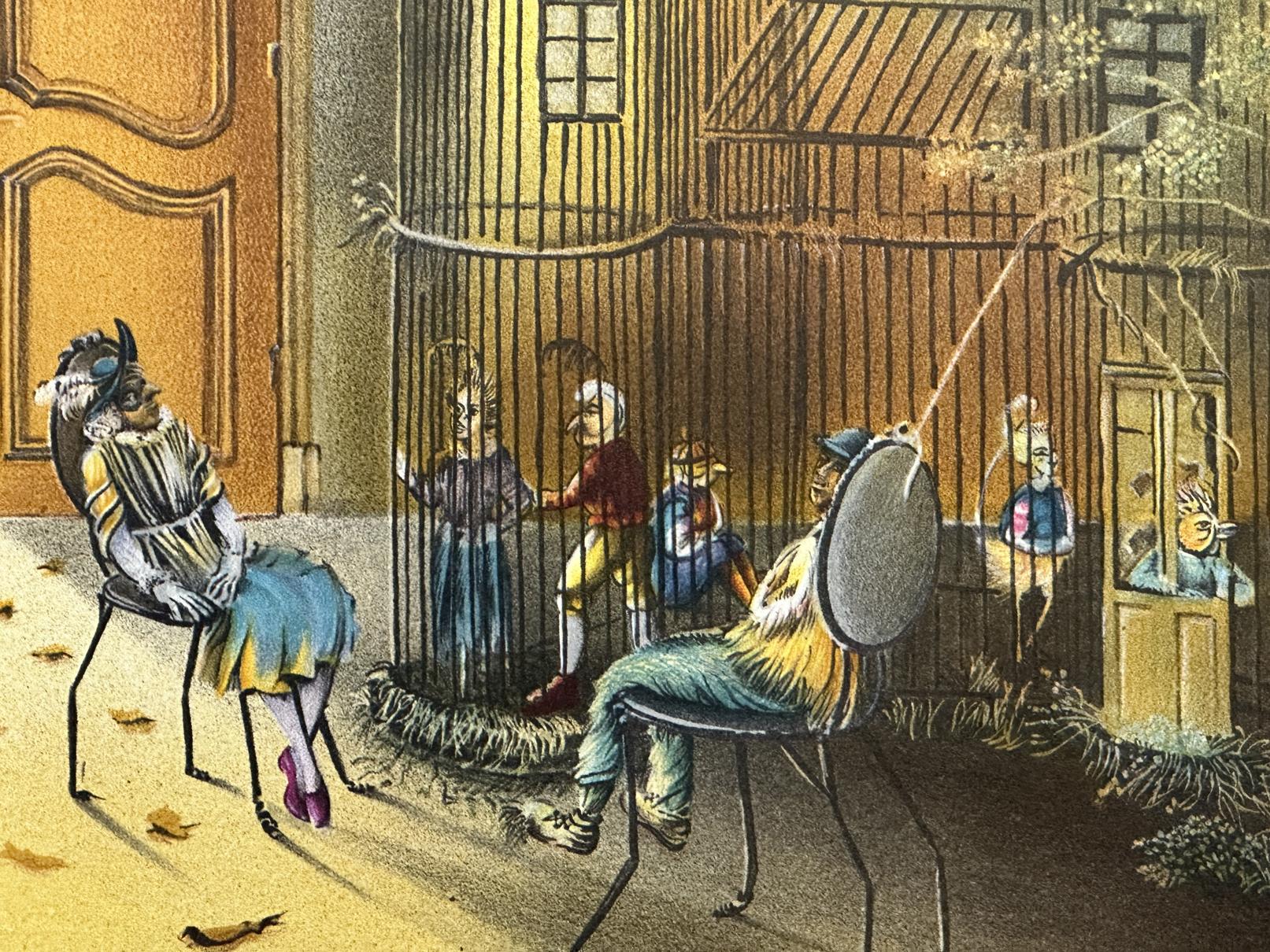 Artista: Isabelle Planté 
Título: Le Cirque Magique - 
Año: 1998 
Impresión : Litografía sobre papel tejido 
Tamaño: 35'' x 24'' pulgadas
tamaño de la imagen 26,5