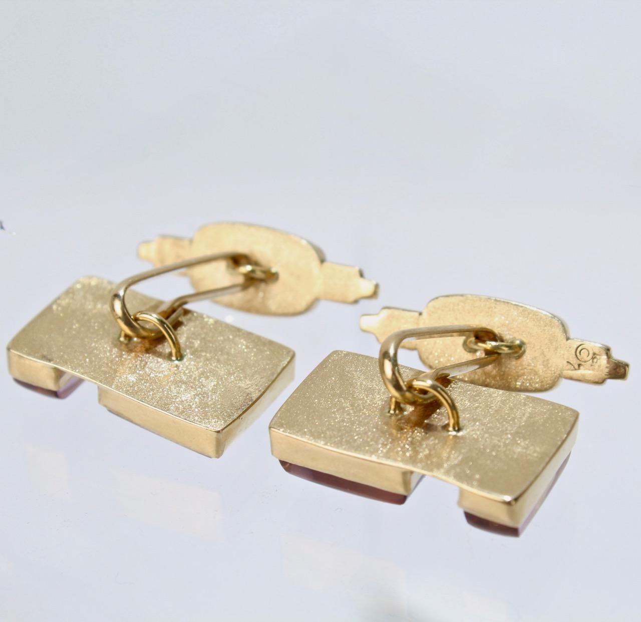 Isabelle Posillico Ametrine and Yellow Gold Cufflinks 5