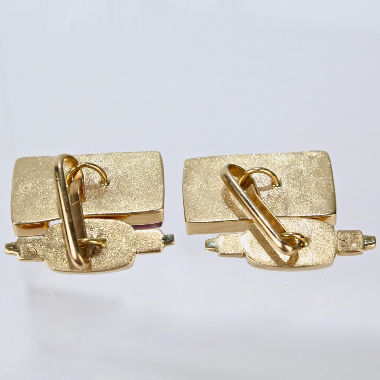 Isabelle Posillico Ametrine and Yellow Gold Cufflinks 6