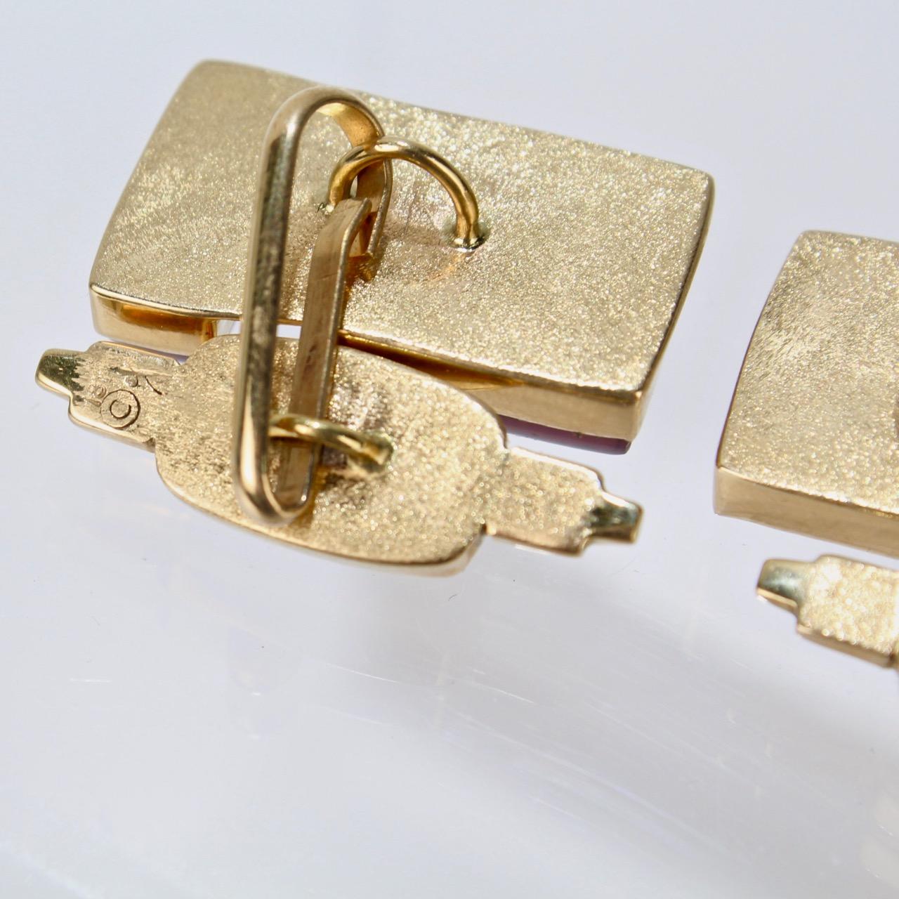 Isabelle Posillico Ametrine and Yellow Gold Cufflinks 7