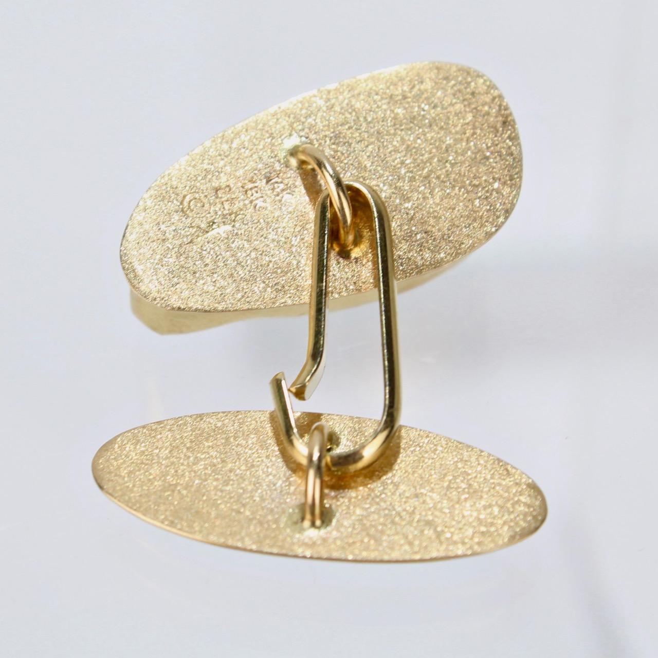 Isabelle Posillico Turquoise and Yellow Gold Cufflinks 5