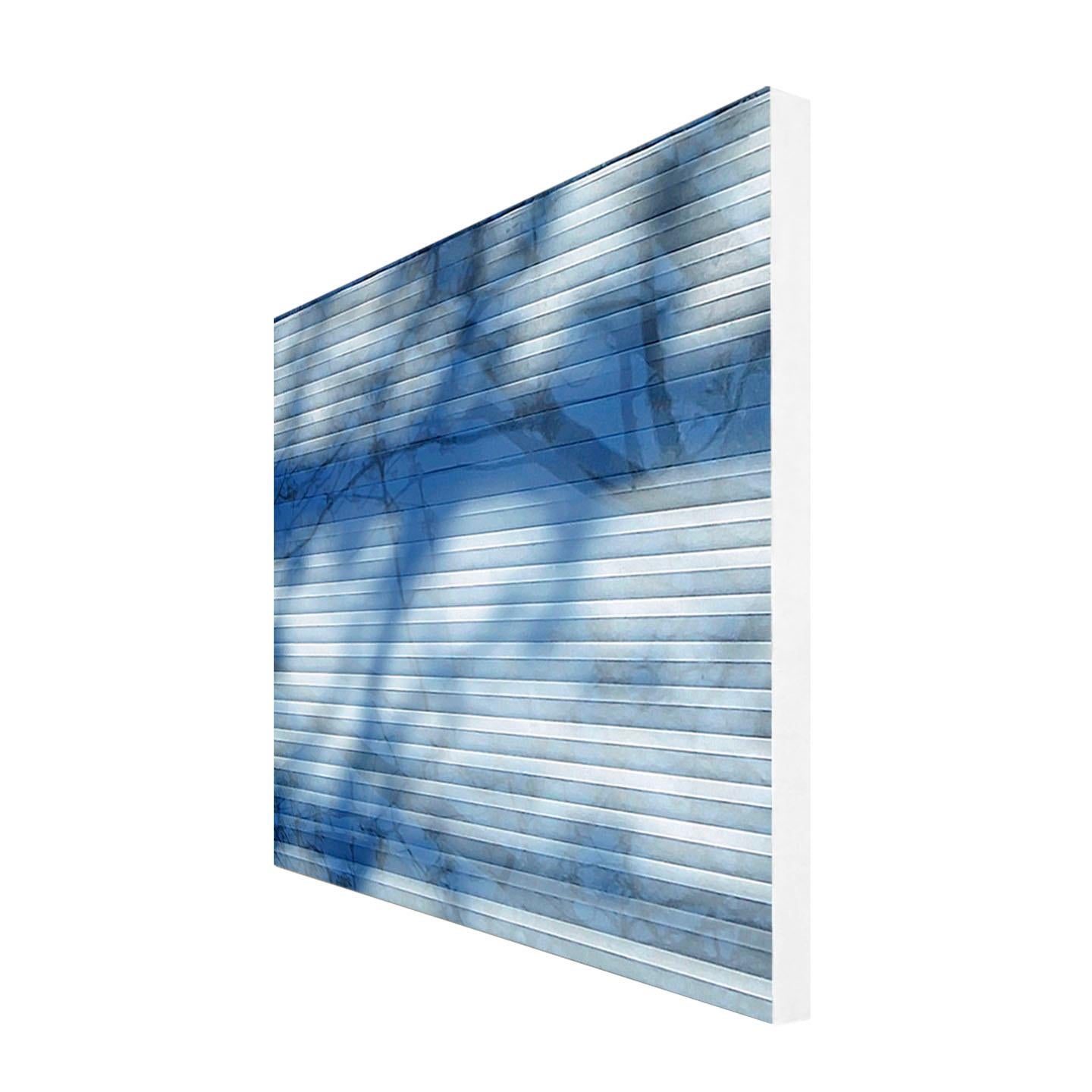 Ramificación, Arte fotográfico contemporáneo en resina, Ramas de árbol y sombras, Azul en venta 3