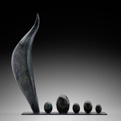 Alma Mater – abstrakte Bronzeskulptur, minimalistische Skulptur, figurative Bronzeskulptur