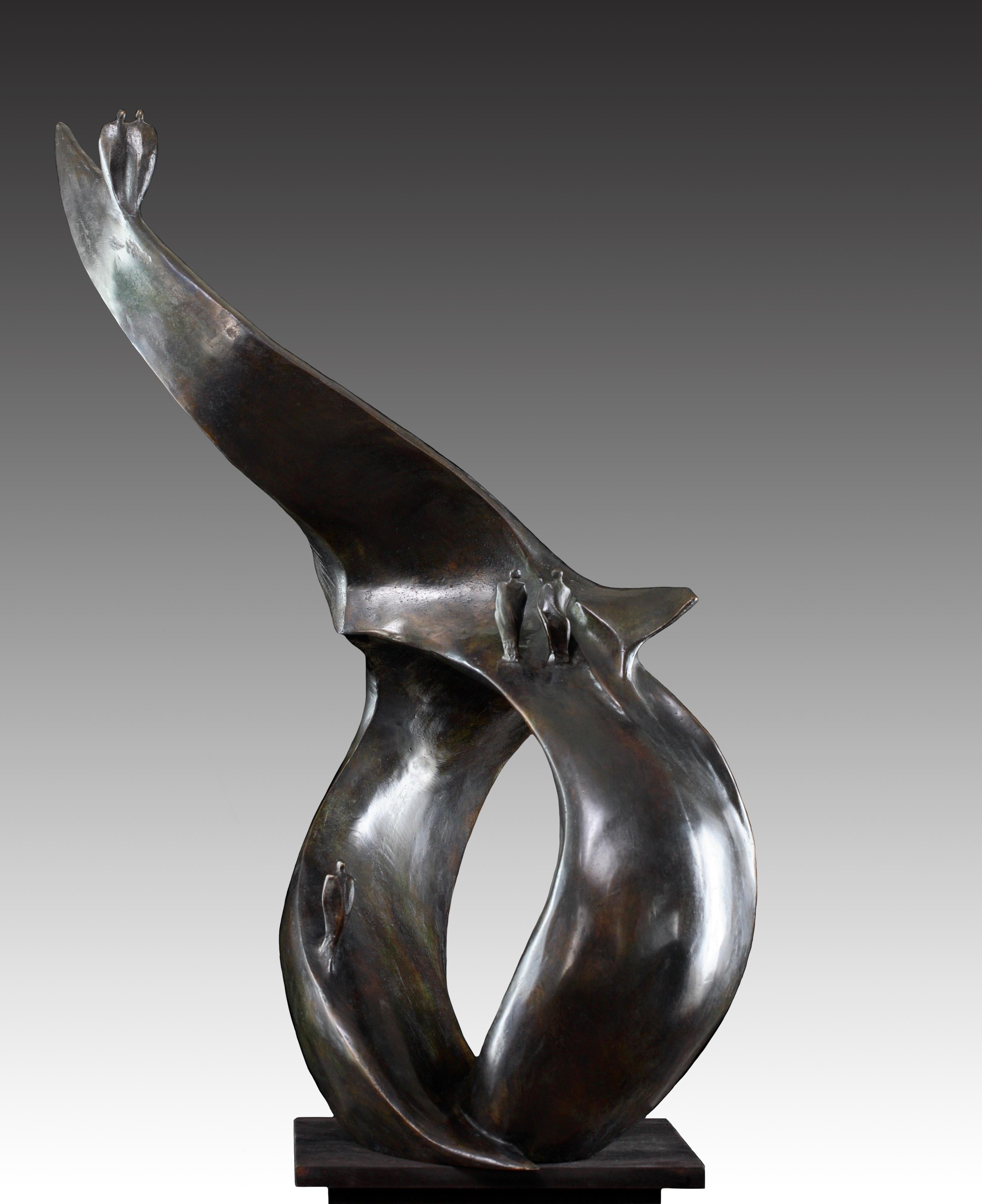Cheminement - Bronze Sculpture, Interior Sculpture, Belgian Artist, Woman Artist