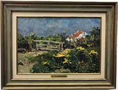 Spring Air, original oil on canvas, Belgian C19th painter, impressionist style