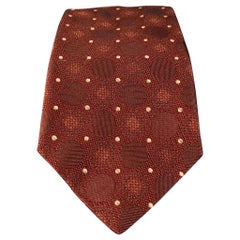 ISAIA Brown Dots Silk Tie