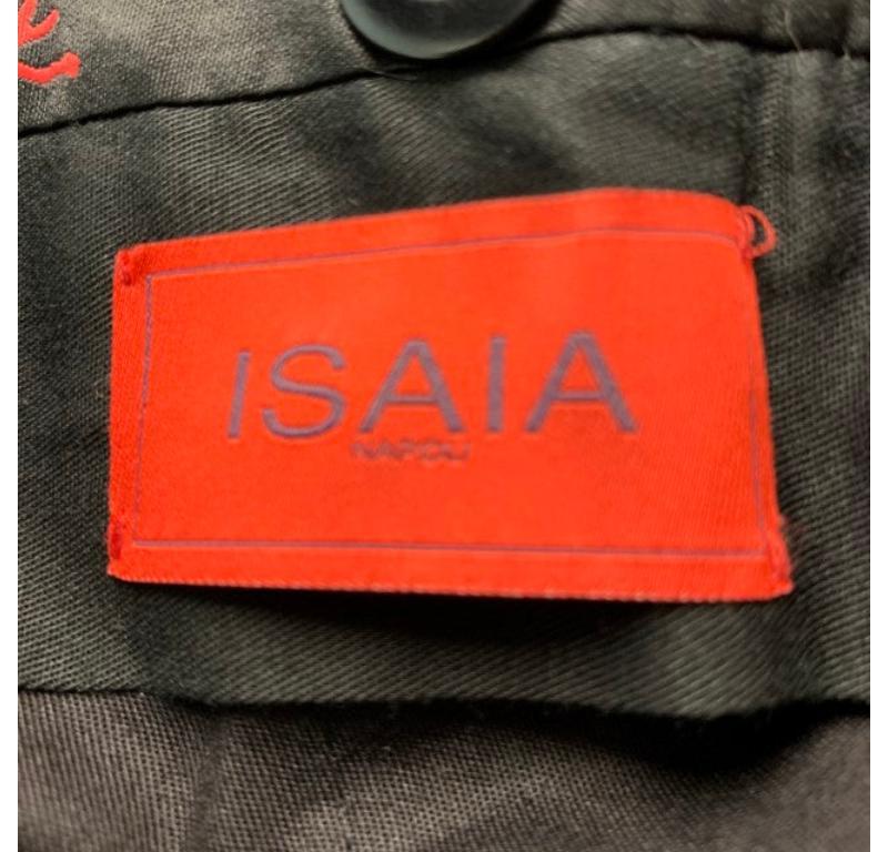 ISAIA Size 32 Black Solid Wool Tuxedo Dress Pants In Good Condition For Sale In San Francisco, CA
